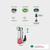 Bomba de achique STERWINS de 1000 w y caudal máximo de 18000 l/h