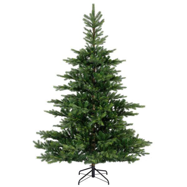 Árbol de Navidad Verde de 240 cm de alto - Adornos blanco/plata