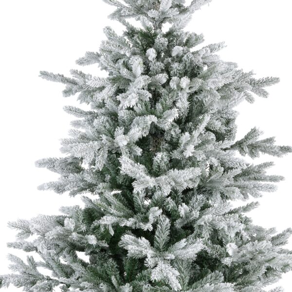 Árbol de Navidad verde de 240 cm de alto - Adornos blanco/plata