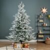 Árbol de Navidad verde de 300 cm de alto - Adornos blanco/plata