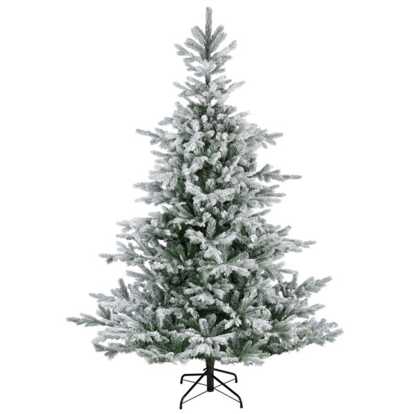 Árbol de Navidad verde de 300 cm de alto - Adornos blanco/plata