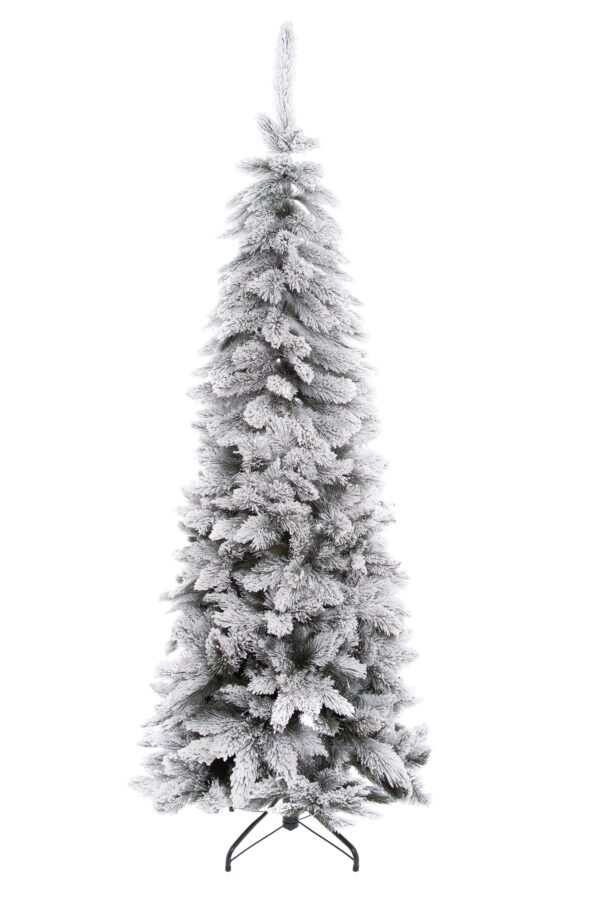 Árbol de Navidad Jasper Slim nevado de 210 cm de alto